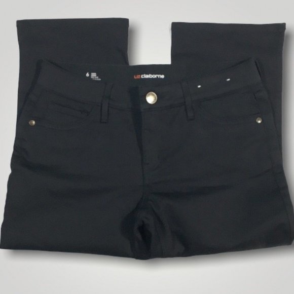 NWOT Liz Claiborne SARA CROP Mid Rise Cropped Pants Capris MISSES Size 6 - Picture 8 of 13